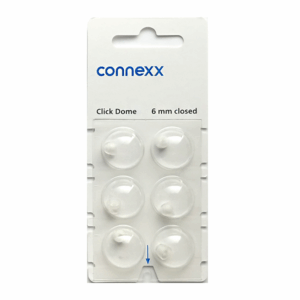 Kopułki Click Dome zamknięte 6 mm (6 szt.) – do aparatów słuchowych RIC: Signia, Siemens, Audio Service