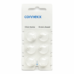 21683432.png Kopułki Click Dome zamknięte 8 mm (6 szt.) – do aparatów słuchowych RIC: Signia, Siemens, Audio Service