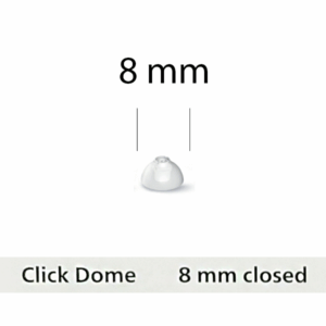 21683432_1.png Kopułki Click Dome zamknięte 8 mm (6 szt.) – do aparatów słuchowych RIC: Signia, Siemens, Audio Service