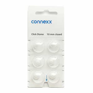 Kopułki Click Dome zamknięte 10 mm (6 szt.) – do aparatów słuchowych RIC: Signia, Siemens, Audio Service