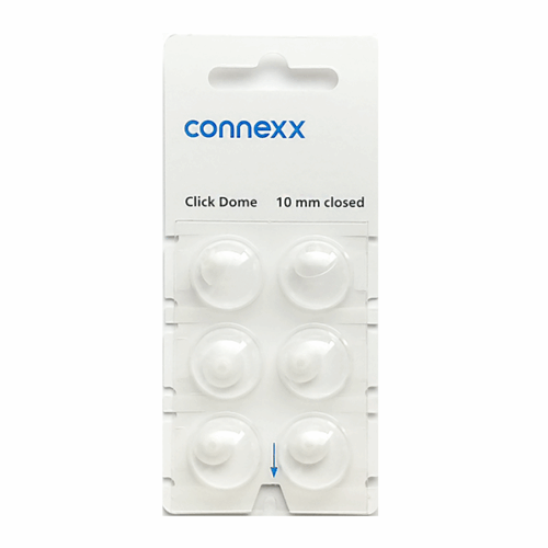Kopułki Click Dome zamknięte 10 mm (6 szt.) – do aparatów słuchowych RIC: Signia, Siemens, Audio Service