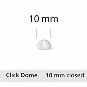 Kopułki Click Dome zamknięte 10 mm (6 szt.) – do aparatów słuchowych RIC: Signia, Siemens, Audio Service
