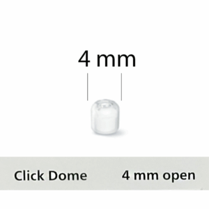 Kopułki Click Dome otwarte 4 mm (6 szt.) – do aparatów słuchowych RIC: Signia, Siemens, Audio Service