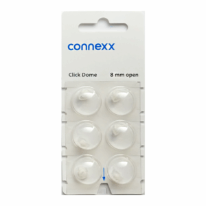 Kopułki Click Dome otwarte 8 mm (6 szt.) – do aparatów słuchowych RIC: Signia, Siemens, Audio Service