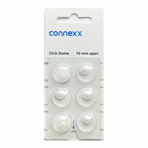 21757871.png Kopułki Click Dome otwarte 10 mm (6 szt.) – do aparatów słuchowych RIC: Signia, Siemens, Audio Service