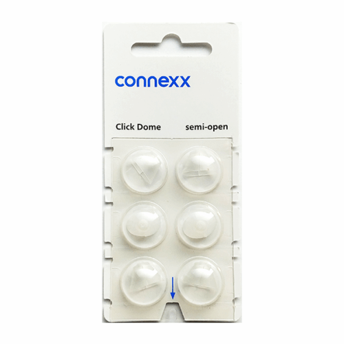 Kopułki Click Dome pół otwarte 10 mm (6 szt.) – do aparatów słuchowych RIC: Signia, Siemens, Audio Service