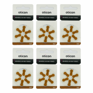 Baterie OTICON typ 312 – zestaw 36 sztuk do aparatów słuchowych