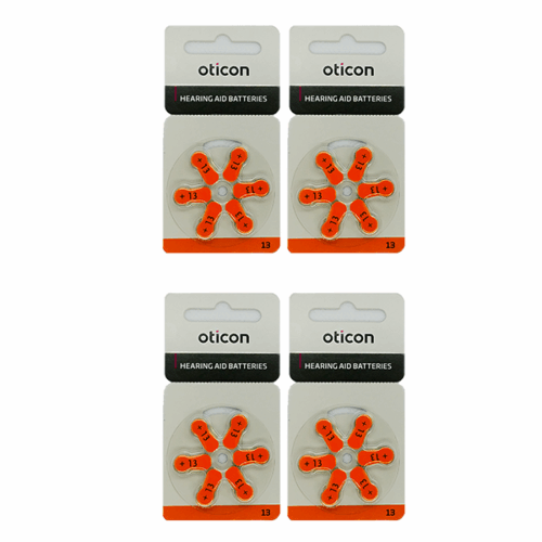 Baterie OTICON typ 13 / PR48 – zestaw 24 sztuk do aparatów słuchowych
