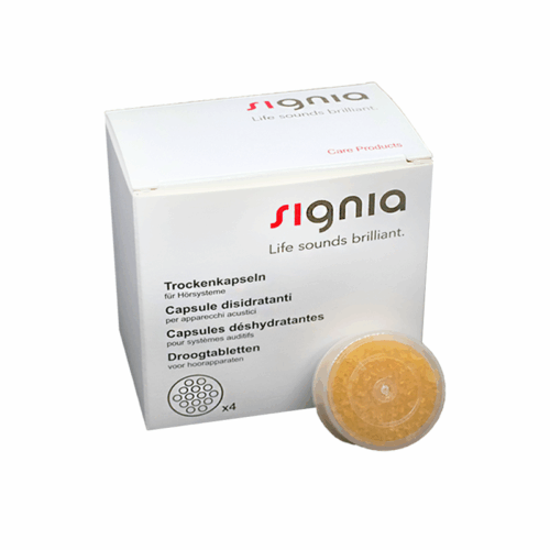 Kapsuły osuszające Signia – zestaw 4 sztuki do aparatów słuchowych