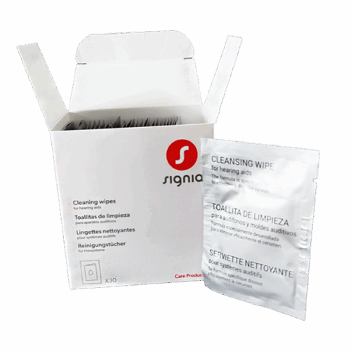 Chusteczki do higieny aparatów słuchowych Signia 30 szt. – dezynfekcja i czystość